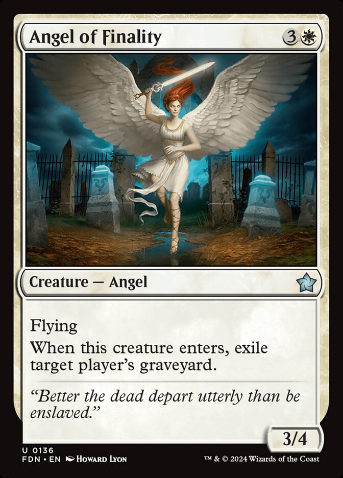 Angel of Finality 136 (Foundations)  - Foil | Good Games Adelaide SA