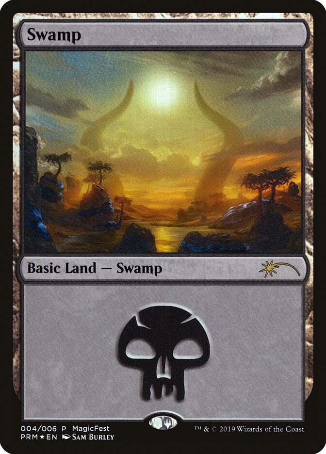 Swamp 4 (MagicFest Cards)  - Foil | Good Games Adelaide SA