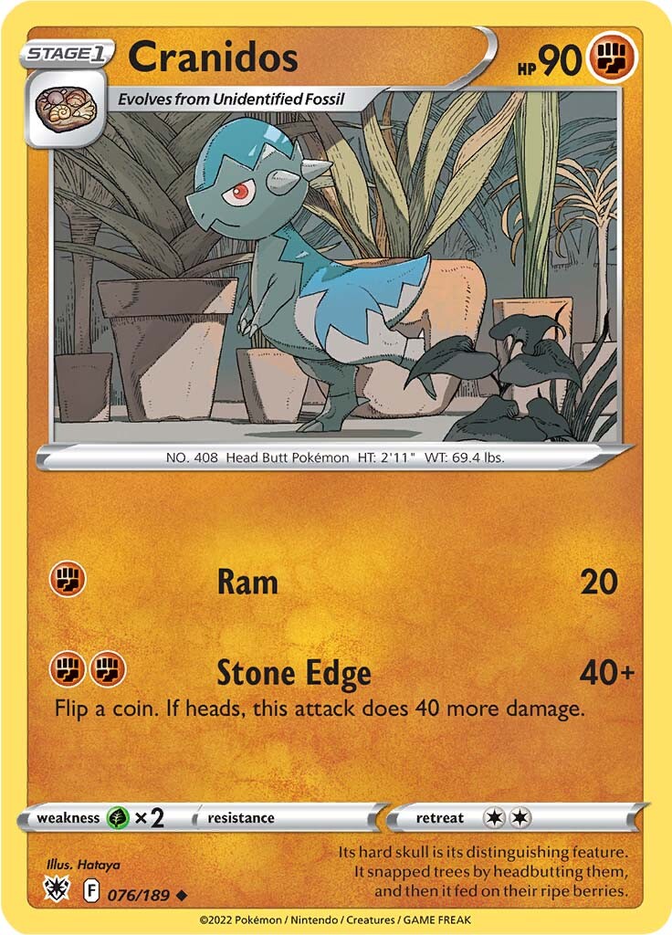Cranidos (076/189) [Sword & Shield: Astral Radiance] | Good Games Adelaide SA