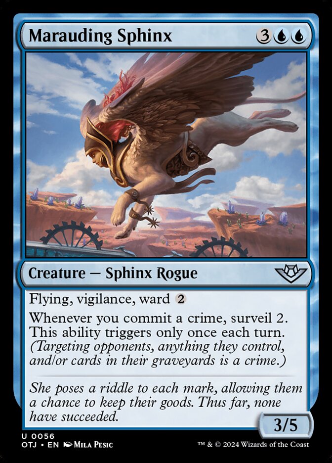 Marauding Sphinx 56/286 (Outlaws of Thunder Junction)  - Foil | Good Games Adelaide SA