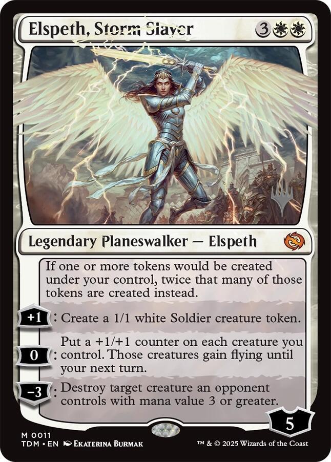 Elspeth, Storm Slayer 11 (Promo Pack: Tarkir: Dragonstorm)  | Good Games Adelaide SA