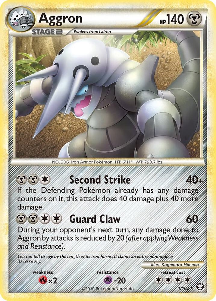 Aggron 1/102 (Triumphant)  - Reverse Holofoil | Good Games Adelaide SA