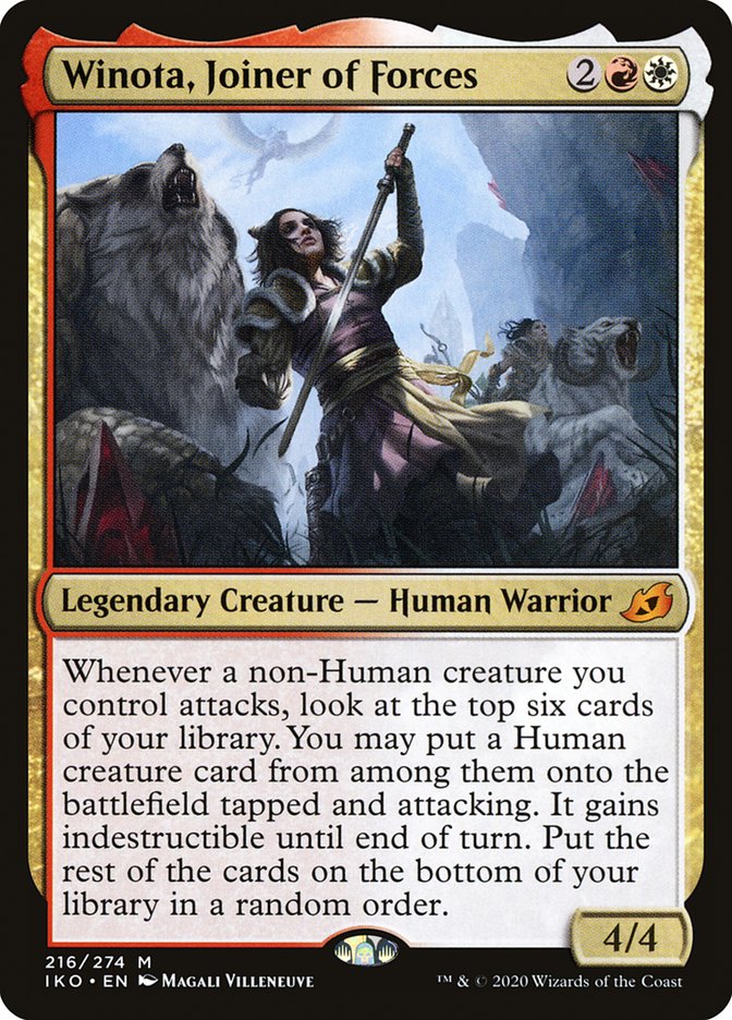 Winota, Joiner of Forces 216 (Ikoria: Lair of Behemoths)  - Foil | Good Games Adelaide SA