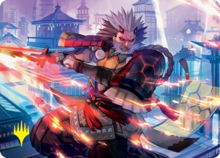 Isshin, Two Heavens as One 2 Art Card (Gold-Stamped Signature) [Kamigawa: Neon Dynasty Art Series] | Good Games Adelaide SA