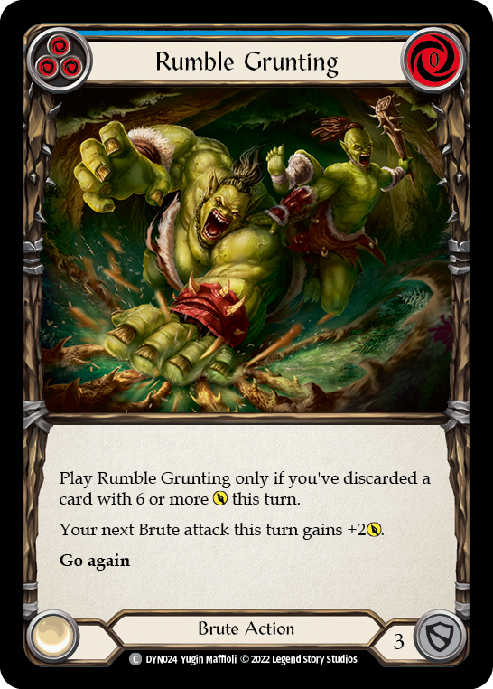 Rumble Grunting (Blue) [DYN024] (Dynasty)  Rainbow Foil | Good Games Adelaide SA