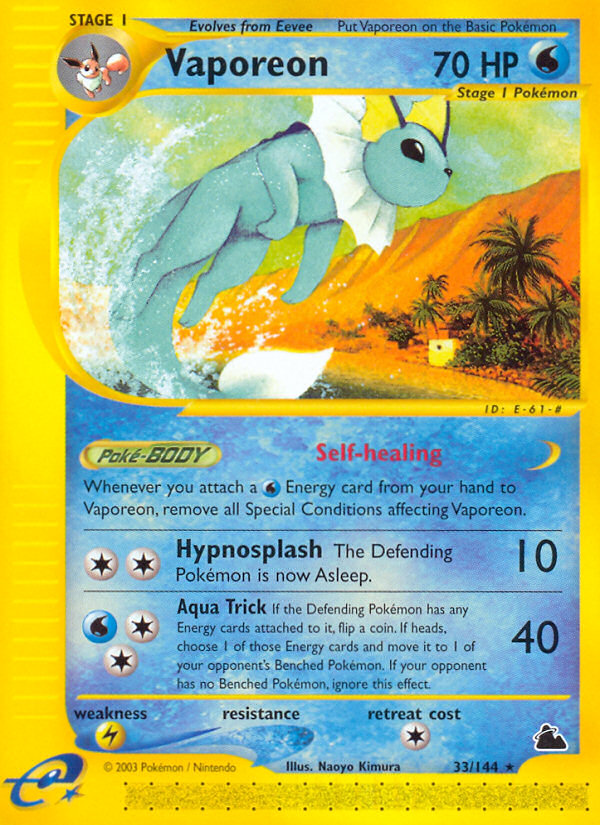 Vaporeon (33/144) [Skyridge] | Good Games Adelaide SA