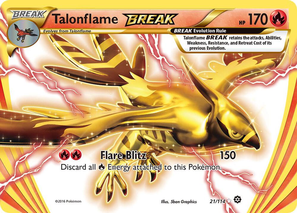 Talonflame BREAK 21/114 (XY - Steam Siege)  - Holofoil | Good Games Adelaide SA