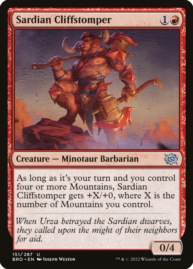 Sardian Cliffstomper 151 (The Brothers' War)  - Foil | Good Games Adelaide SA