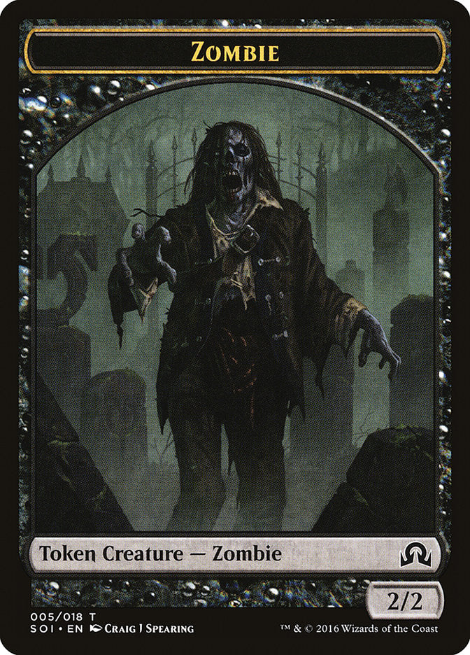 Zombie Token [Shadows over Innistrad Tokens] | Good Games Adelaide SA