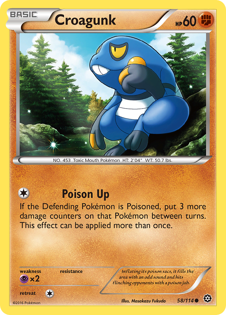 Croagunk (58/114) [XY: Steam Siege] | Good Games Adelaide SA