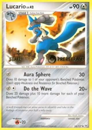 Lucario (53/127) (Staff Prerelease Promo) [Diamond & Pearl: Black Star Promos] | Good Games Adelaide SA