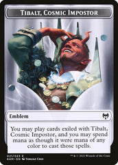 Treasure // Emblem - Tibalt, Cosmic Impostor Double-sided Token [Kaldheim Tokens] | Good Games Adelaide SA