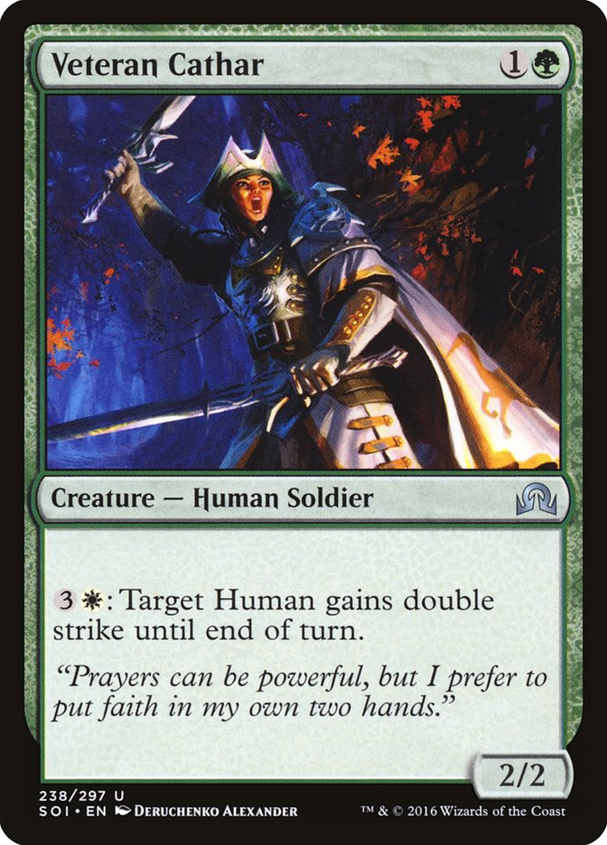 Veteran Cathar 238 (Shadows over Innistrad)  - Foil | Good Games Adelaide SA