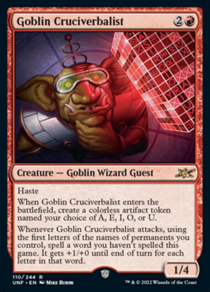Goblin Cruciverbalist [Unfinity] | Good Games Adelaide SA