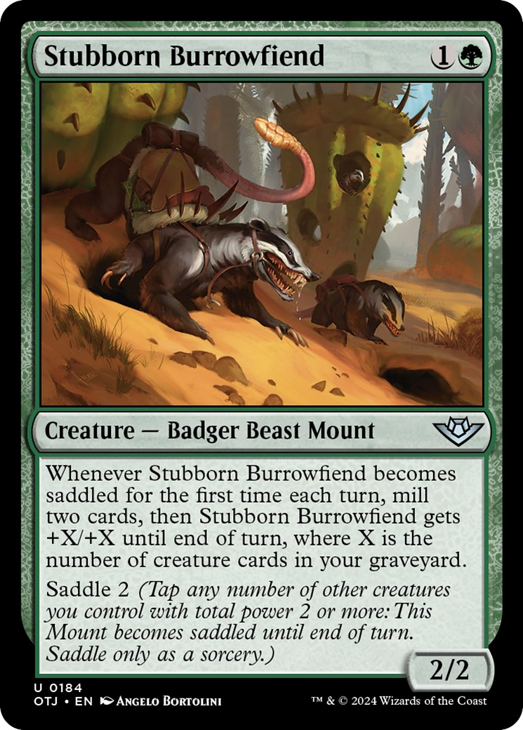 Stubborn Burrowfiend [Outlaws of Thunder Junction] | Good Games Adelaide SA