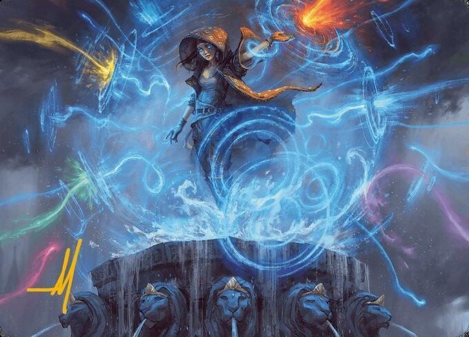 Flusterstorm Art Card Gold Stamped Signature 54 (Art Series: Modern Horizons 3)  | Good Games Adelaide SA
