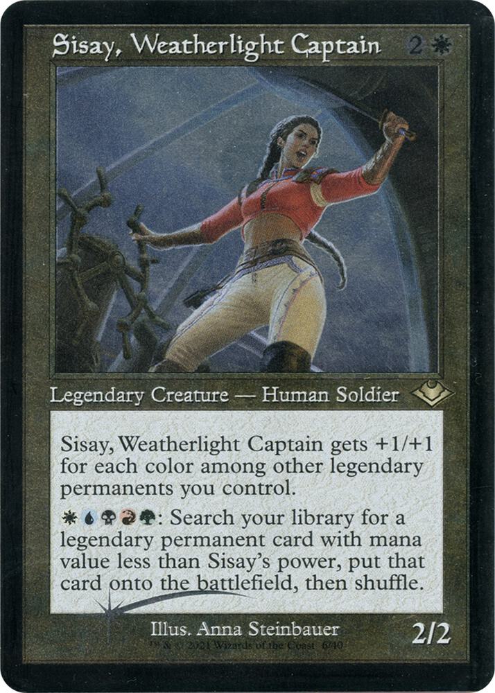 Sisay, Weatherlight Captain 6 (Modern Horizons)  - Retro Etched Foil | Good Games Adelaide SA