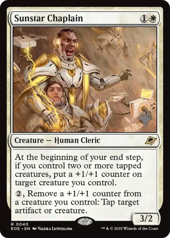 Sunstar Chaplain 40 (Promo Pack: Edge of Eternities)  - Foil | Good Games Adelaide SA