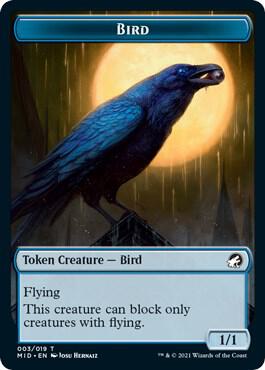 Bird Token 3 (Innistrad: Midnight Hunt)  | Good Games Adelaide SA