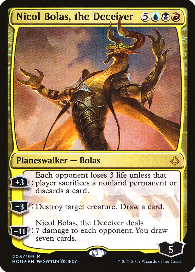 Nicol Bolas, the Deceiver 205 (Hour of Devastation)  - Foil | Good Games Adelaide SA