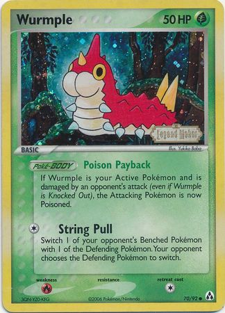 Wurmple (70/92) (Stamped) [EX: Legend Maker] | Good Games Adelaide SA
