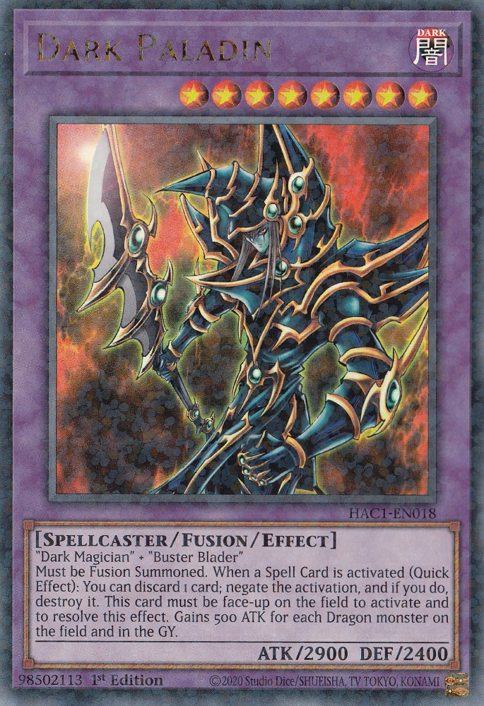 Dark Paladin (Duel Terminal) [HAC1-EN018] Parallel Rare | Good Games Adelaide SA