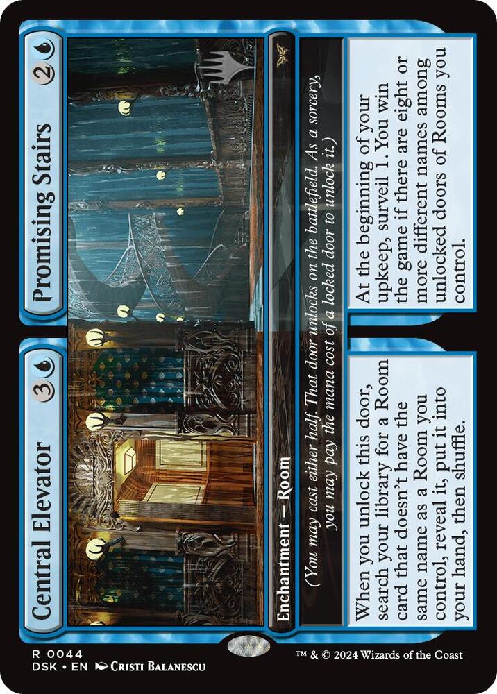 Central Elevator Promising Stairs 44 (Promo Pack: Duskmourn: House of Horror)  - Foil | Good Games Adelaide SA