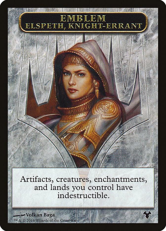 Emblem Elspeth Knight Errant Soldier Double Sided Token 4 // 1 (Magic Modern Event Deck)  | Good Games Adelaide SA