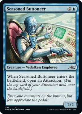 Seasoned Buttoneer Galaxy Foil 344 (Unfinity)  - Foil | Good Games Adelaide SA