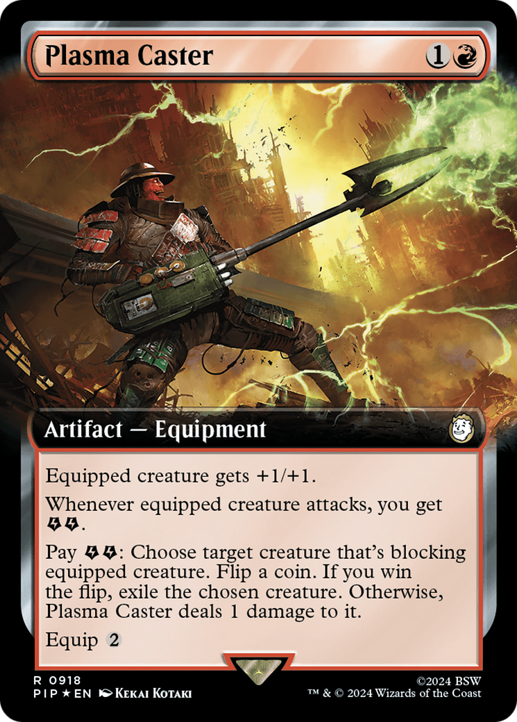 Plasma Caster (Extended Art) (Surge Foil) [Fallout] | Good Games Adelaide SA