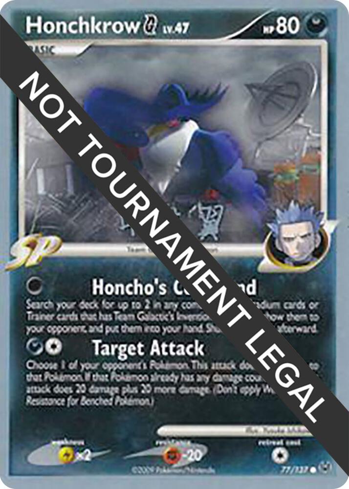 Honchkrow G 2009 Tsubasa Nakamura 77/127 (World Championship Decks)  | Good Games Adelaide SA