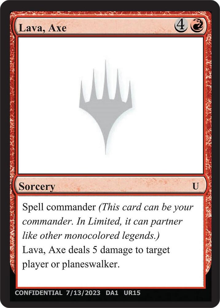 Lava Axe  (Un-Known Event Playtest Cards)  | Good Games Adelaide SA