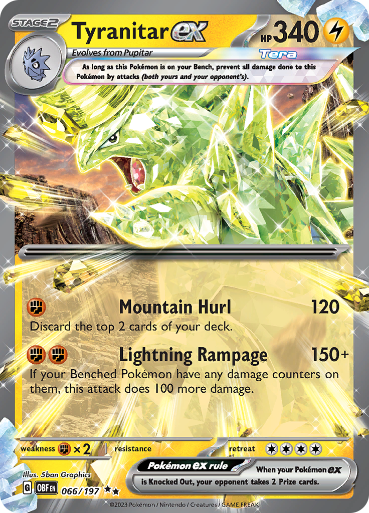 Tyranitar ex (066/197) [Scarlet & Violet: Obsidian Flames] | Good Games Adelaide SA