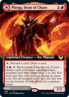 Plargg Dean of Chaos Extended Art 328 (Strixhaven: School of Mages)  - Foil | Good Games Adelaide SA