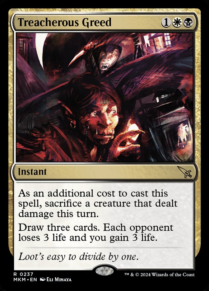 Treacherous Greed 237 (Murders at Karlov Manor)  - Foil | Good Games Adelaide SA