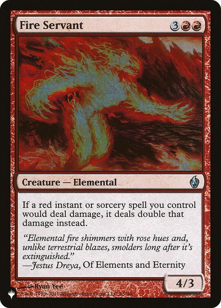 Fire Servant 15/34 (The List Reprints)  | Good Games Adelaide SA