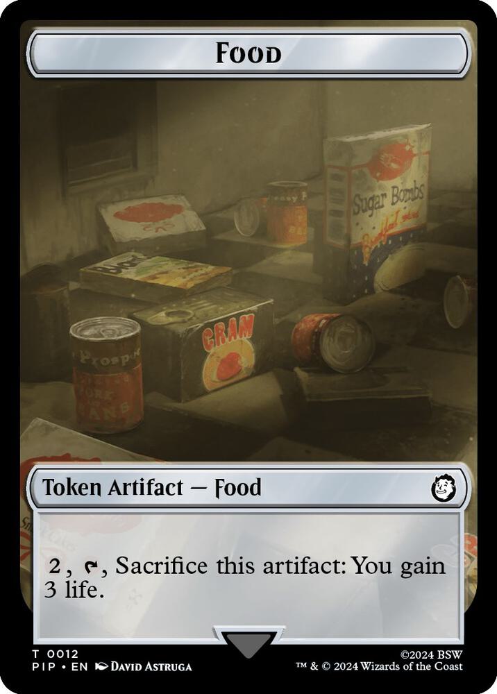 Food 0012 Thopter Double Sided Token 12 // 17 (Universes Beyond: Fallout)  - Foil | Good Games Adelaide SA