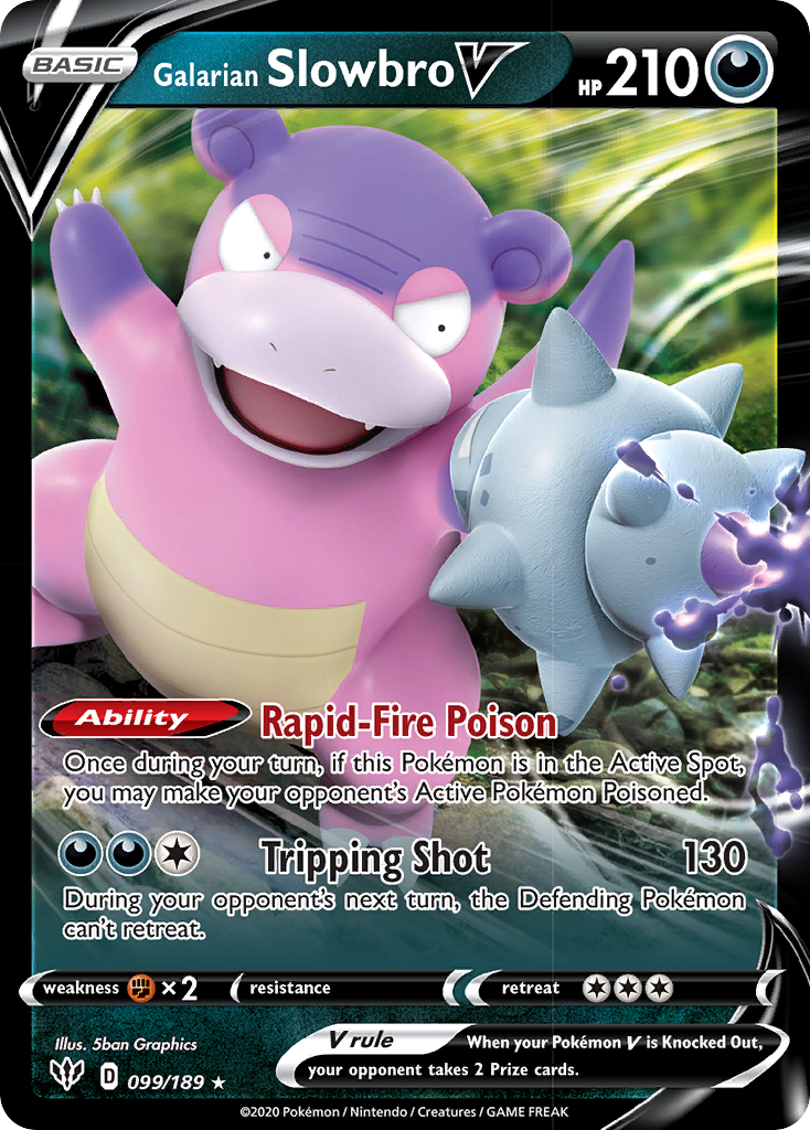 Galarian Slowbro V (099/189) [Sword & Shield: Darkness Ablaze] | Good Games Adelaide SA