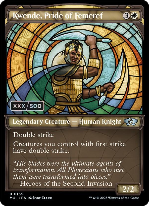 Kwende, Pride of Femeref Serialized 135 (March of the Machine: Multiverse Legends)  - Double Rainbow Foil | Good Games Adelaide SA