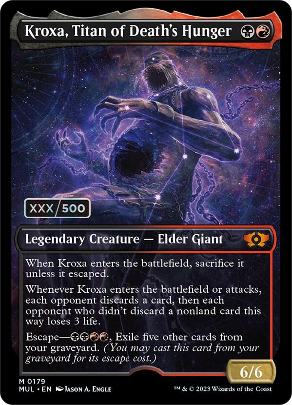 Kroxa, Titan of Death's Hunger Serialized 179 (March of the Machine: Multiverse Legends)  - Double Rainbow Foil | Good Games Adelaide SA