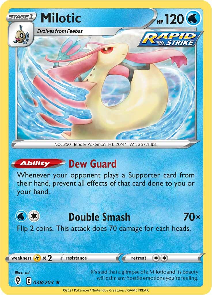 Milotic (038/203) [Sword & Shield: Evolving Skies] | Good Games Adelaide SA