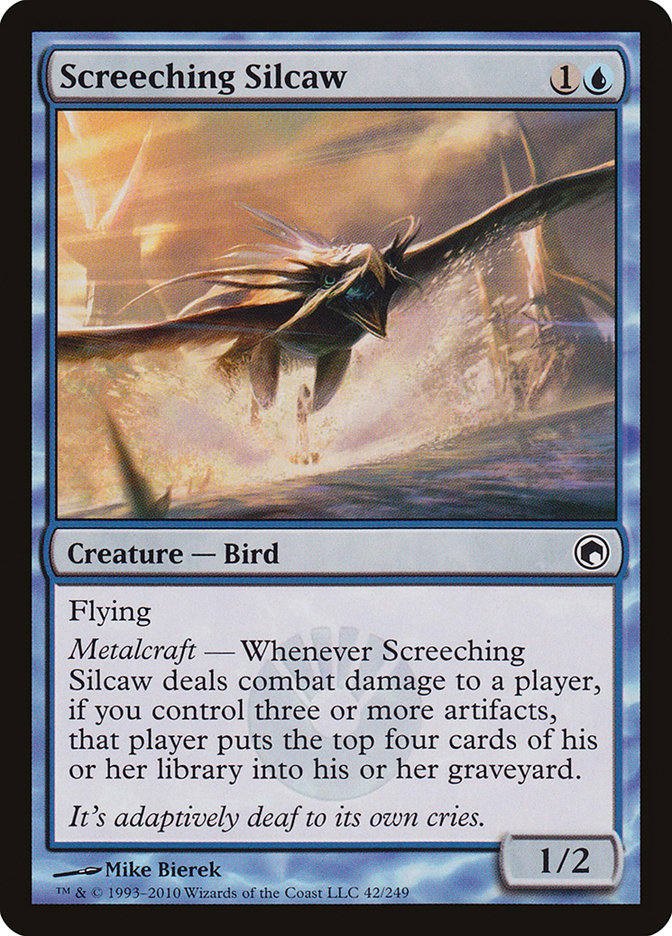 Screeching Silcaw 42 (Scars of Mirrodin)  - Foil | Good Games Adelaide SA