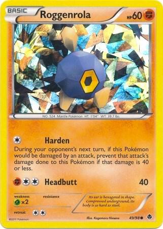 Roggenrola 49 98 Cracked Ice Holo 049/098 (Blister Exclusives)  - Holofoil | Good Games Adelaide SA