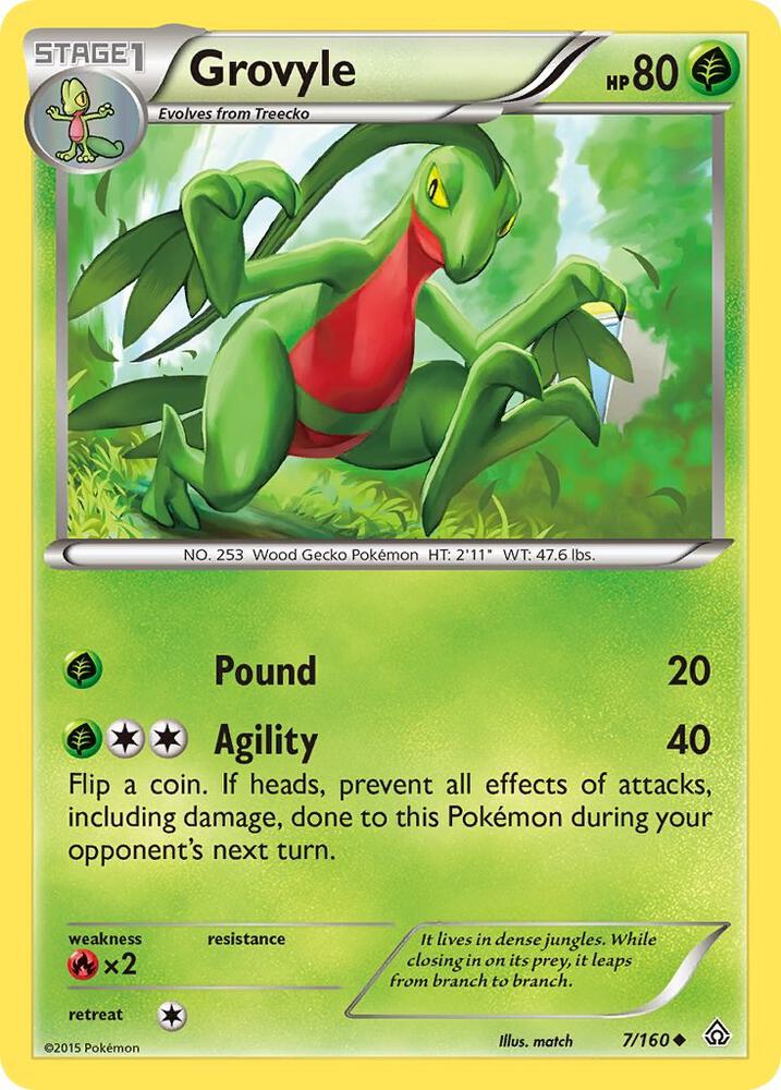 Grovyle 7/160 (XY - Primal Clash)  | Good Games Adelaide SA