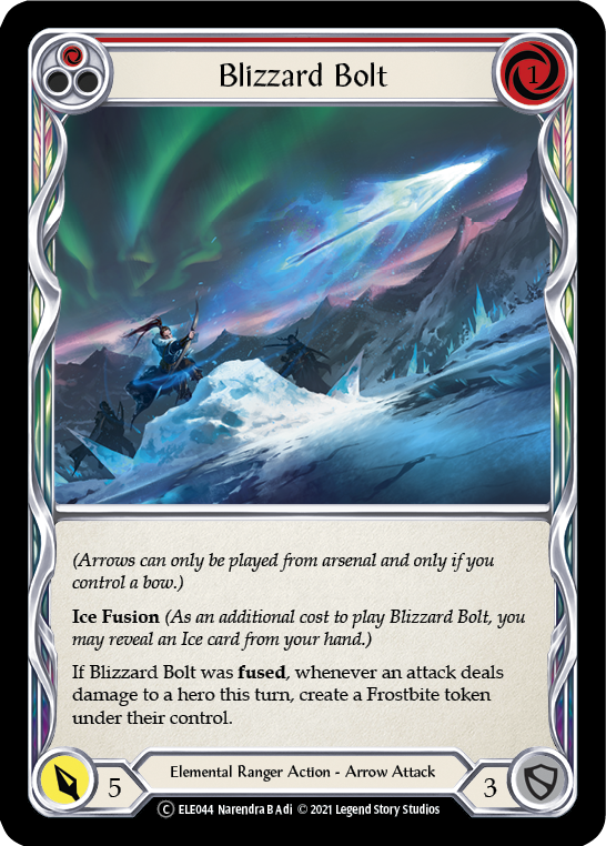 Blizzard Bolt (Red) [U-ELE044] Unlimited Rainbow Foil | Good Games Adelaide SA