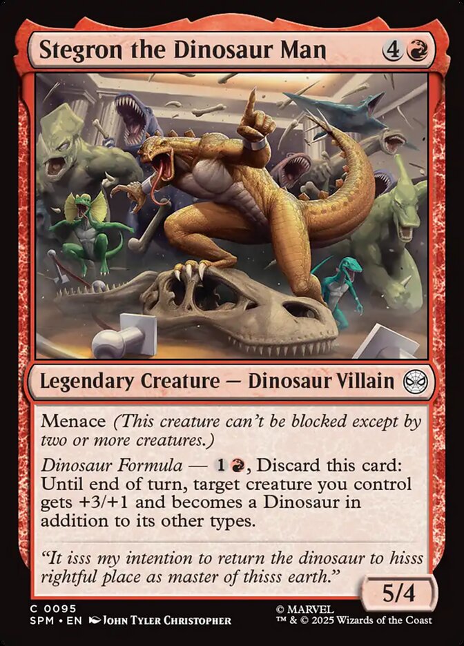 Stegron the Dinosaur Man 95 (Marvel's Spider-Man)  - Foil | Good Games Adelaide SA