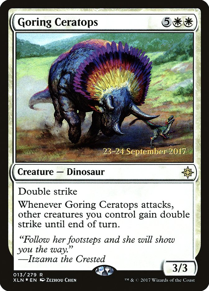 Goring Ceratops  [Ixalan Prerelease Promos] | Good Games Adelaide SA
