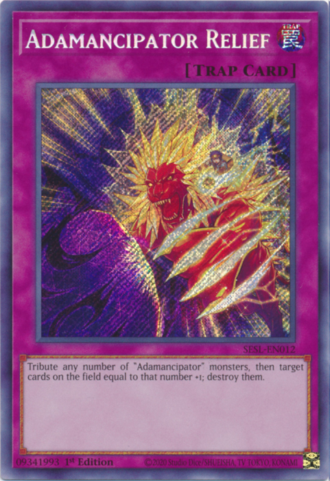 Adamancipator Relief [SESL-EN012] Secret Rare | Good Games Adelaide SA