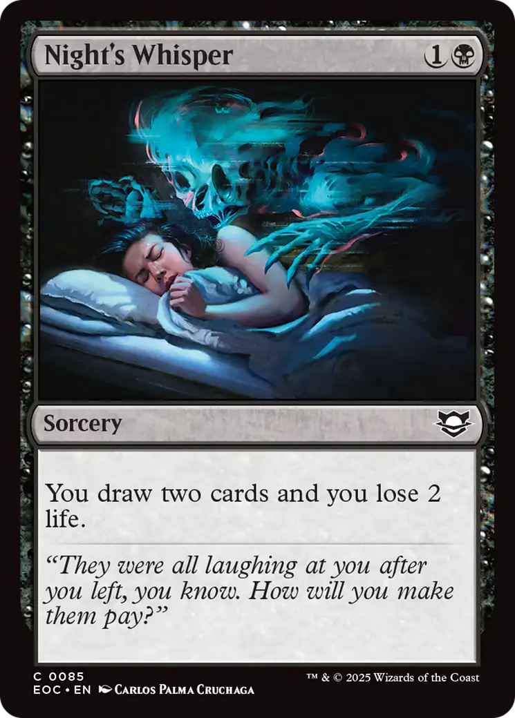 Night's Whisper [Edge of Eternities Commander] | Good Games Adelaide SA