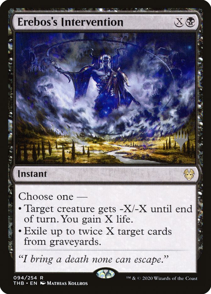 Erebos's Intervention (Promo Pack) [Theros Beyond Death Promos] | Good Games Adelaide SA